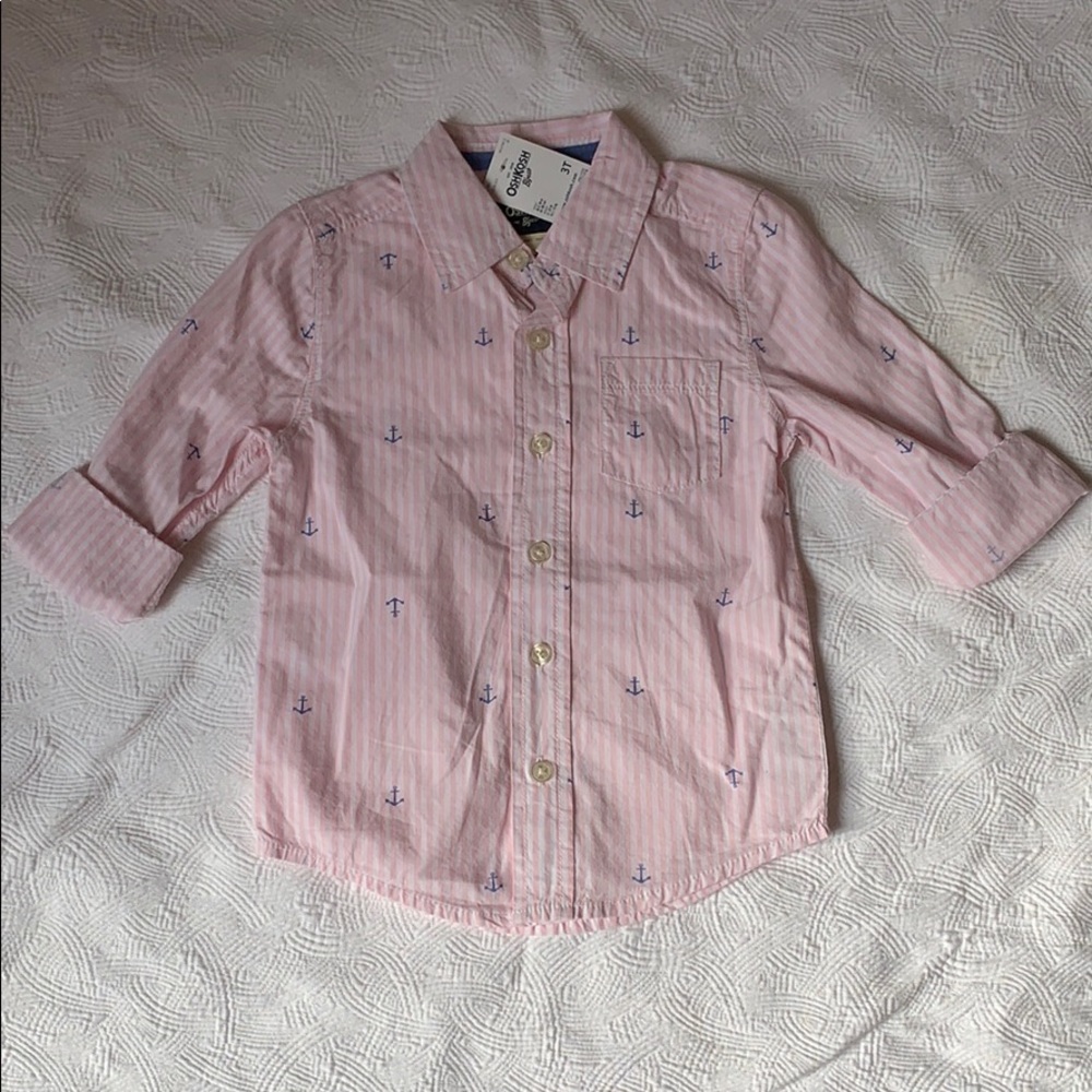 Oshkosh boy’s’ pink shirt pink stripes